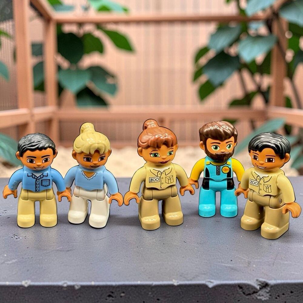 Lego ville Zoo Keeper Giant Zoo or City Zoo Figures & Aqua Guy & Mom & Son  A37